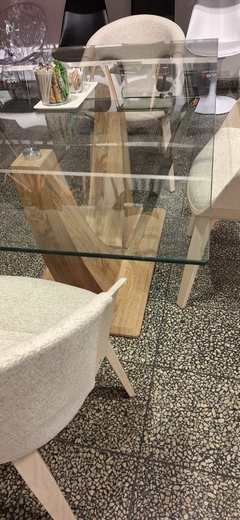 MESA VIDRIO BASE V MDF 1.60 X 90 - Muebles Virtual