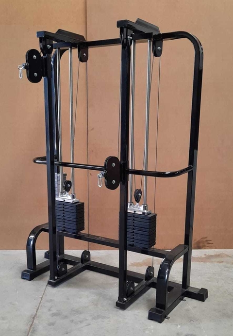 POLEA DOBLE FRONTAL REGULABLE CON 50 KG POR LADO