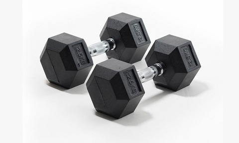 Mancuernas Hexagonales engomadas 12.5kg x par