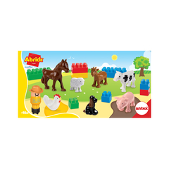 Abrick- Set Personajes de Granja + Bloques