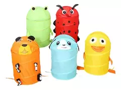 Canasto Cilindrico Plegable Animales