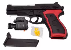 Pistola a Balines plastico con laser en bolsa