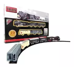 Tren con vias 19 pzs. TRAIN en caja