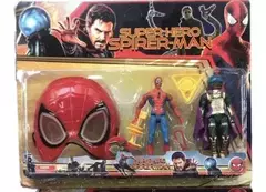 Muñecos x 2 con mascara SUPER HEROES SPIDERMAN