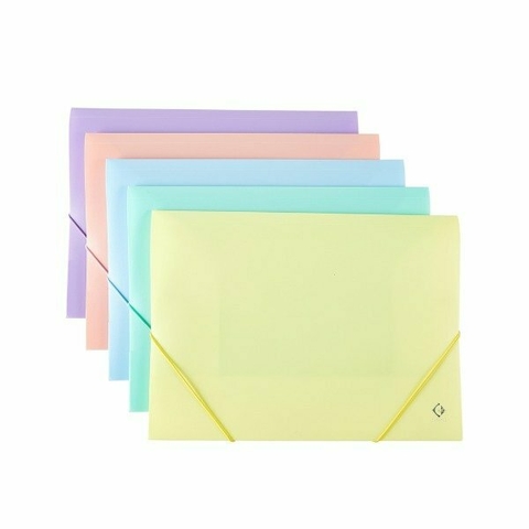 Carpeta Con Elastico Para Dibujo 3 Solapas Plástica Pastel