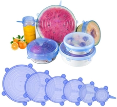 Set x 6 Tapas de Silicona Reutilizables - comprar online