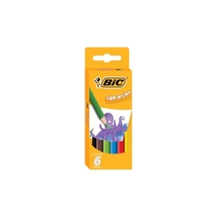 Lapices BIC KIDS x 6 Cortos