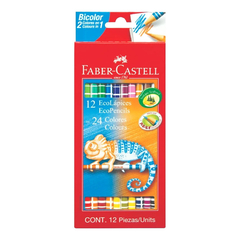 Lapices FABER BICOLOR x 12 Largos