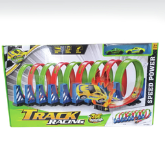 Pista autos con 9 loops