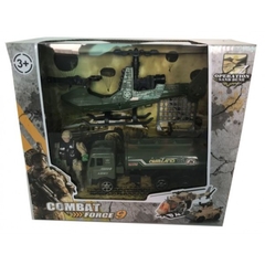Set Militar Combat Camión/Helicóptero en Caja
