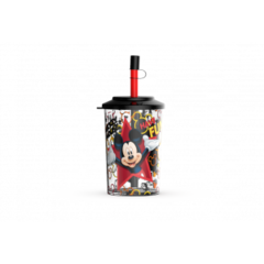 Vaso con Tapa y Sorbete Mickey Mouse