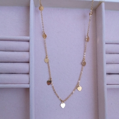 Colar Pingentes Corações Folheado A Ouro 18K - comprar online