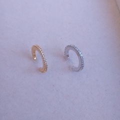 Imagem do Piercing Fake Cravejado Em Zircônias Folheado A Ouro Amarelo