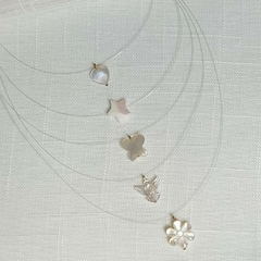 Colar Nylon Estrela Madrepérola Folheado - Ninna Senesi