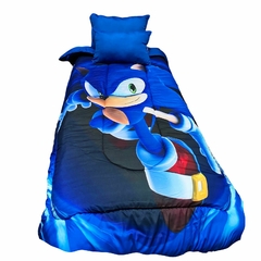 ACOLCHADO 1 PLAZA SONIC VIDEO JUEGOS - a tu manera deco