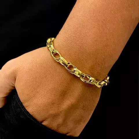 Pulseira Cartie Dupla - Fecho canhão - 8mm - Banhado a ouro 18K - Garantia de 01 ano - comprar online