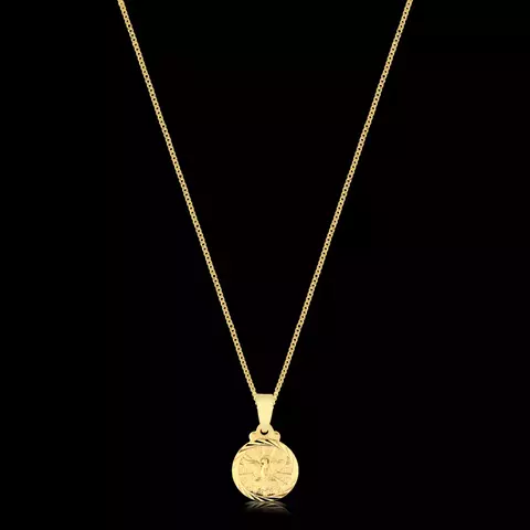 KIT - Corrente Grumet 1.5mm - Pingente Medalha Espírito Santo Detalhado 1,6x1,2cm - Banhado a ouro 18K - Garantia de 01 ano - comprar online