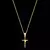 KIT - Corrente Cadeado 1.5mm - Pingente Crucifixo Palito [P] 3x2cm - Banhado a ouro 18K - Garantia de 01 ano - comprar online