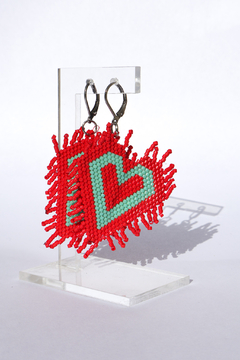 Aros CORAZON CON FLECOS