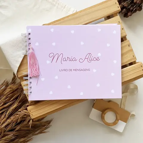 Álbum de Mensagens Minimalista Coração 2