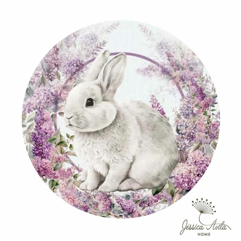 capa para base de MDF • Páscoa • Coelho com lavandas