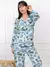 Pijama Guillermina Celeste - Nuvia Intimates
