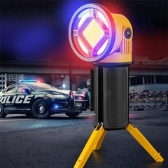 Linterna Reflector Recargable con Baliza, Luz auxiliar y Tripode en el cuerpo - Área full 306