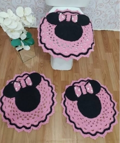Jogo de Banheiro Crochê Minnie 3 peças - comprar online