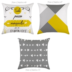 Kit 3 Capas de Almofadas Decorativas - Tudo Posso