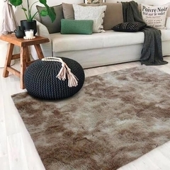 Tapete Pelo Alto Alasca- Marrom Mesclado - 2m x 2.4m