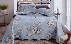 Colcha Queen Bouti Shabby Chic Azul Rozac