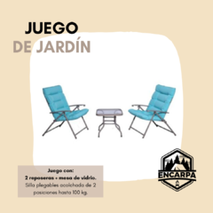 Juego de balcón o jardín acolchado 2 sillas + mesa en internet