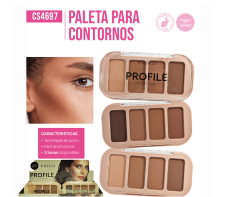 PINK21 PALETA DE CONTORNO PROFILE CS4697