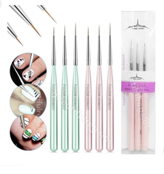 Set De Pincel X3 Liner Paris Night 0,00,000 Decoración Uñas (3 colores ) PN000 - comprar online