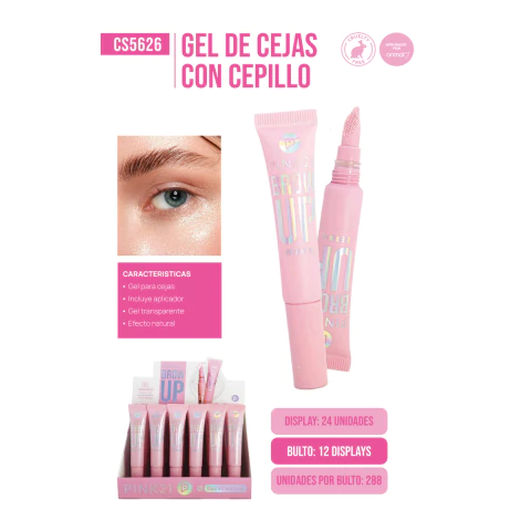 Pink21 gel de ceja con cepillo BROW UP CS5626
