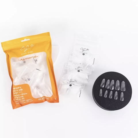 Tips prelimado para softgel Forma Almond 600pcs city girl JPT-D504 NARANJA