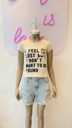 25/2027 Remera Modal Soft I Feel Lost c/Bolsillo