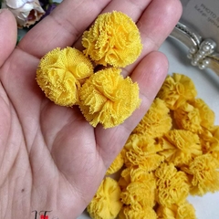 Pompom De Malha 25mm Amarelo