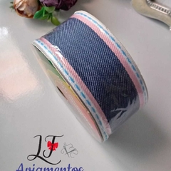 Fita Jeans Sinimbu Pespontada Com Bordas Coloridas - LT Aviamentos