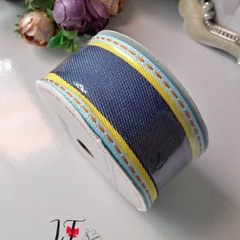 Fita Jeans Sinimbu Pespontada Com Bordas Coloridas - loja online
