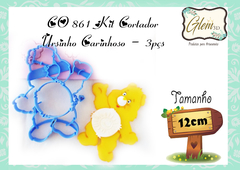 Kit Cortador Ursinhos Carinhosos - 12Cm - 3Pçs - REF co 861