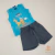 Regata/Bermuda Bebê - Safari - Azul Flow - comprar online