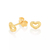 Brinco coração segundo furo folheado a ouro 18k - Tamanho único - 526790 - comprar online