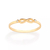 Anel Rommanel skinny infinito folheado a ouro 18k com zircônias - 513063