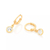 Brinco Rommanel argola com zircônias folheado a ouro - tam.único 526770 - comprar online