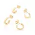 Kit Rommanel brinco meia argolas folheado a ouro - tam.único 527014 - comprar online