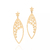 Maxi brinco Rommanel flores folheado a ouro 18k - tam.único 527064