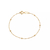 Pulseira Rommanel folheada a ouro 18k com bolas - tam.18 551203