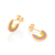 Brinco Rommanel meia argola arco íris folheado a ouro com aplicação de resina - 526724 - comprar online