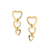 Brinco Rommanel folheado a ouro Corações - 523433